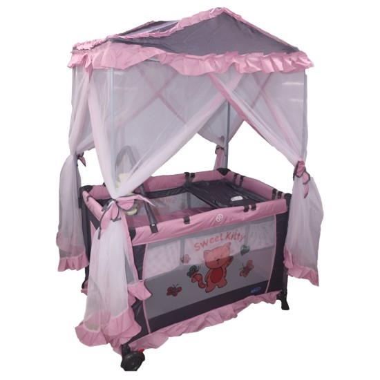 Baby Love - Portable Playpen - Pink