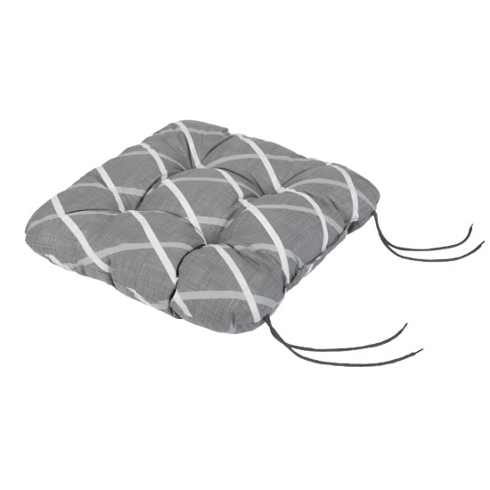 Livarno-Chair Cushion White and Grey