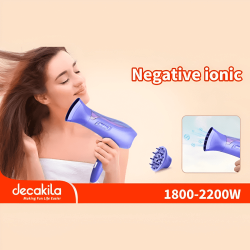 Decakila- Lonic hairdryer 1800-2200W,  2 speed, 3 heat settings, DC motor, With 2 Pcs diffuser and nozzle 