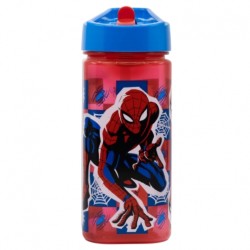 Disney Stor Square Water Bottle 510ml Spiderman Arachnid Grid, 74714