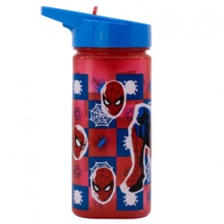 Disney Stor Square Water Bottle 510ml Spiderman Arachnid Grid, 74714