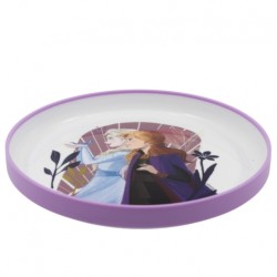 Disney Stor Non Slip Bicolor Premium Plate Frozen Trust The Journey, 74292