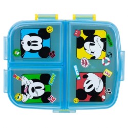 Disney Stor Xl Multi Compartment Rectangular Sandwich Box Mickey Mouse Fun-Tastic, 74399