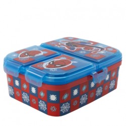  Disney Stor Xl Multi Compartment Rectangular Sandwich Box Spiderman Arachnid Grid, 74799