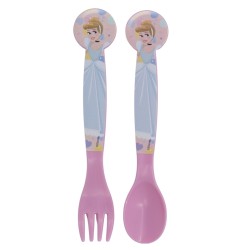  Disney Stor 2 Pcs PP Cutlery Set In Polybag Disney Princess True, 51217