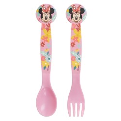 Disney Stor 2 Pcs PP Cutlery Set In Polybag Minnie Mouse Spring Look, 74417