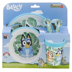 Disney Stor Non Slip 5 Pcs Bicolor Premium Set In Standard Box Bluey, 50675