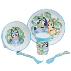 Disney Stor Non Slip 5 Pcs Bicolor Premium Set In Standard Box Bluey, 50675