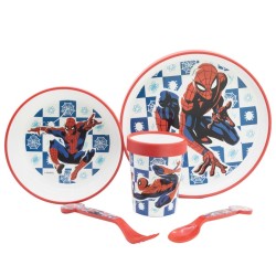 Disney Stor Non Slip 5 Pcs Bicolor Premium Set In Standard Box Spiderman Arachnid Grid, 74785