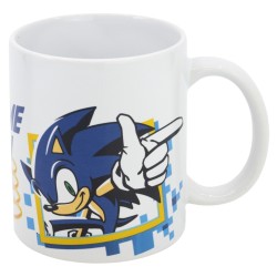 Disney Stor Ceramic Mug 11 Oz In Gift Box Sonic Game On Wh, 8465