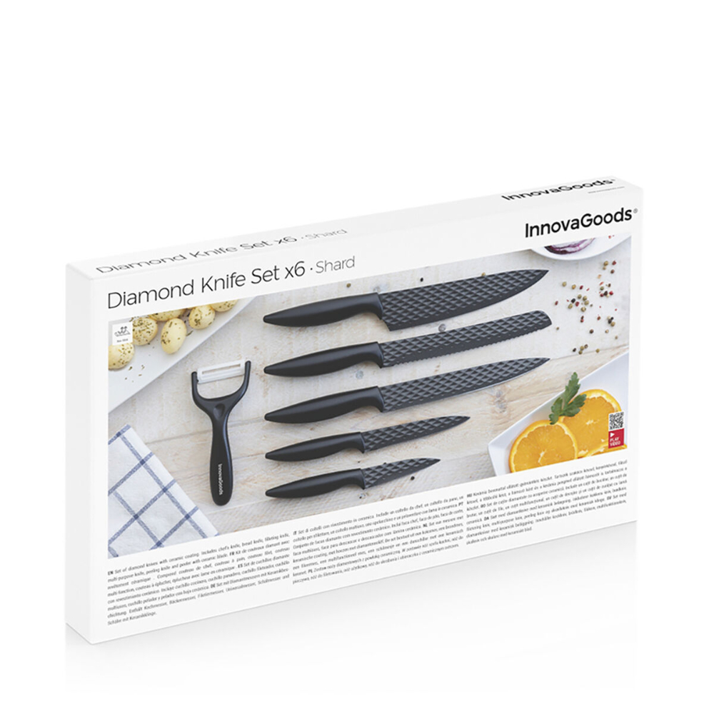 InnovaGoods Diamond Knife Set Shard 6 Pieces, V0103603