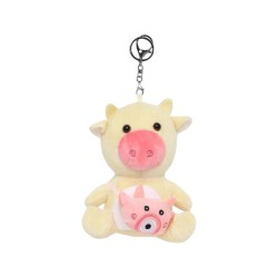  Plush Cow Keychain - 13 cm