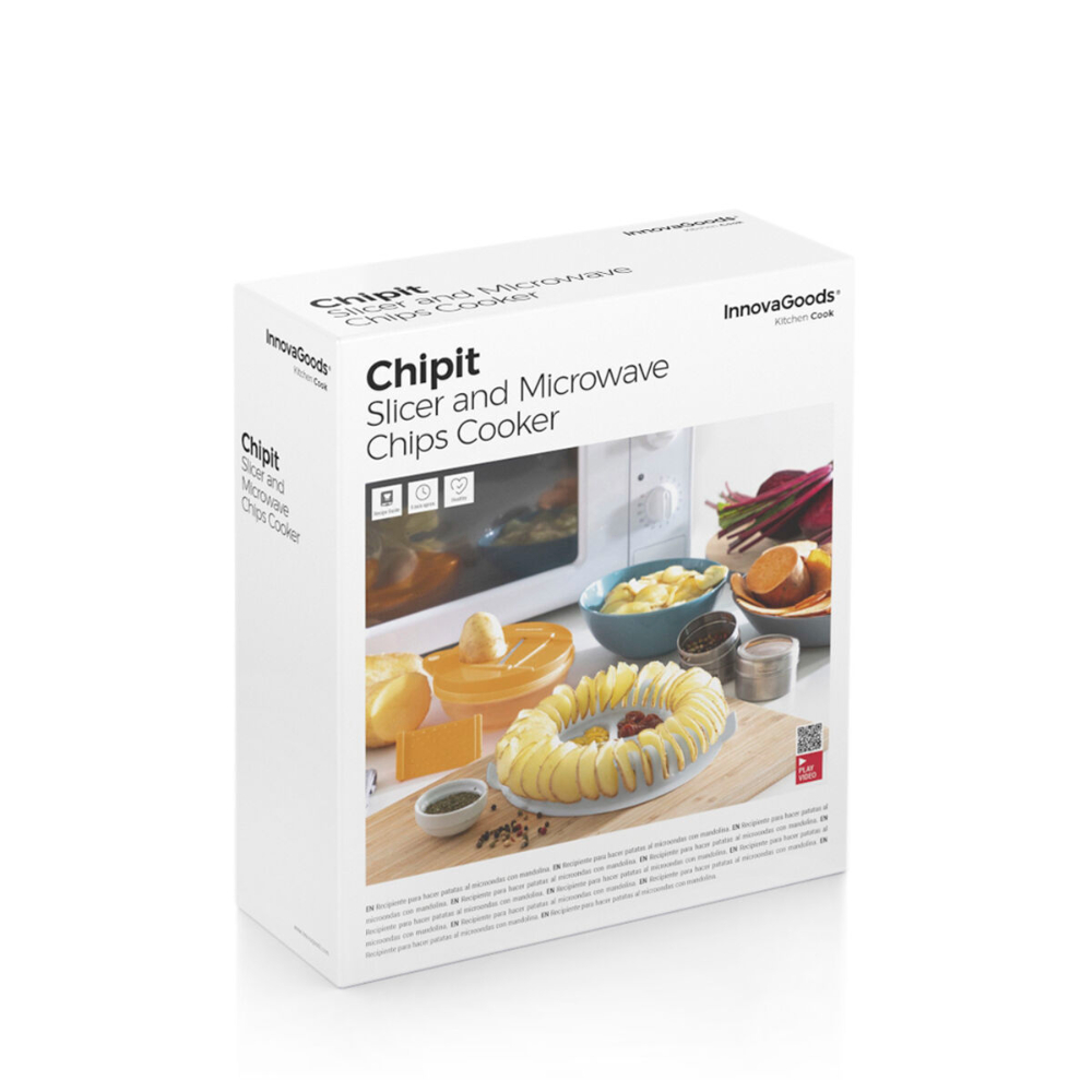 InnovaGoods Set For Making Crisps In The Microwave With Mandolin And Recipes Chipit, V0103369