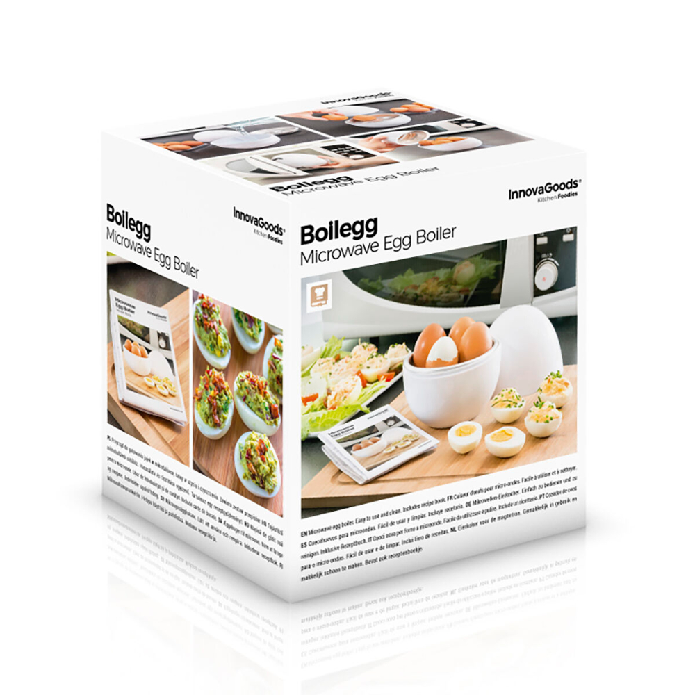 InnovaGoods Microwave Egg Boiler With Recipe Booklet Boilegg, V0101051