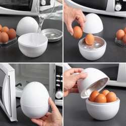 InnovaGoods Microwave Egg Boiler With Recipe Booklet Boilegg, V0101051