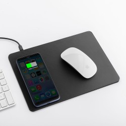 InnovaGoods 2-In-1 Mouse Mat With Wireless Charging Padwer, V0103216, Qi wireless charging standard, Typically available in neutral colors like black, gray, or brown