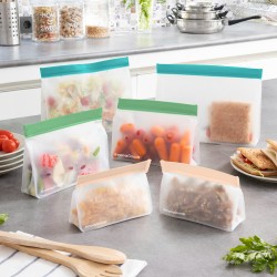 InnovaGoods Set Of Reusable Hermetically-Sealed Bags Zags 6 Pieces, V0103189