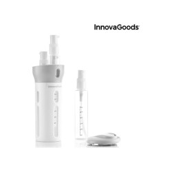 InnovaGoods 4-In-1 Travel Liquid Dispenser Fordrops, V0103220, Each compartment typically holds around 30-50 ml,  Approximately 120-200 ml total (depending on the design)