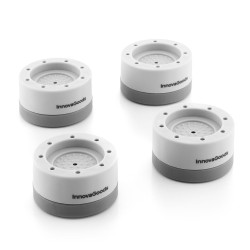 InnovaGoods Set Of Stackable Anti-Vibration Feet Novib 4 Units, V0103563, minimize vibrations from appliances such as washing machines, dryers, refrigerators, and more.