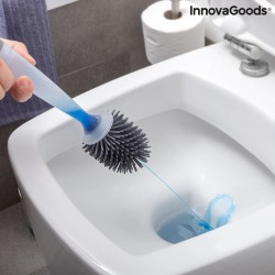 InnovaGoods Toilet Brush With Detergent Dispenser Bruilet, V0103545, theintegrated detergent dispenser allows you to apply cleaning solution directly to the brush