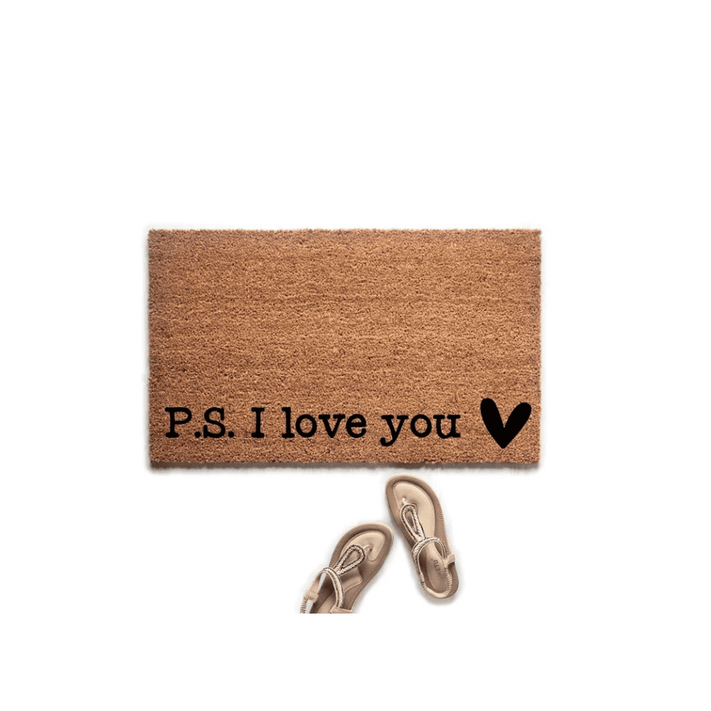 Printed P.S. I love you Coir Mat 18x28 inch , DOORMAT 40X70CM