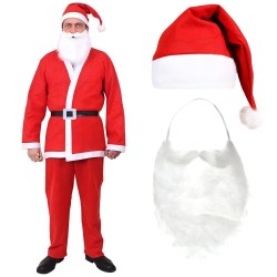 Adult Santa Suit Farther CHRISTMAS Fancy Costume Men Outfit 