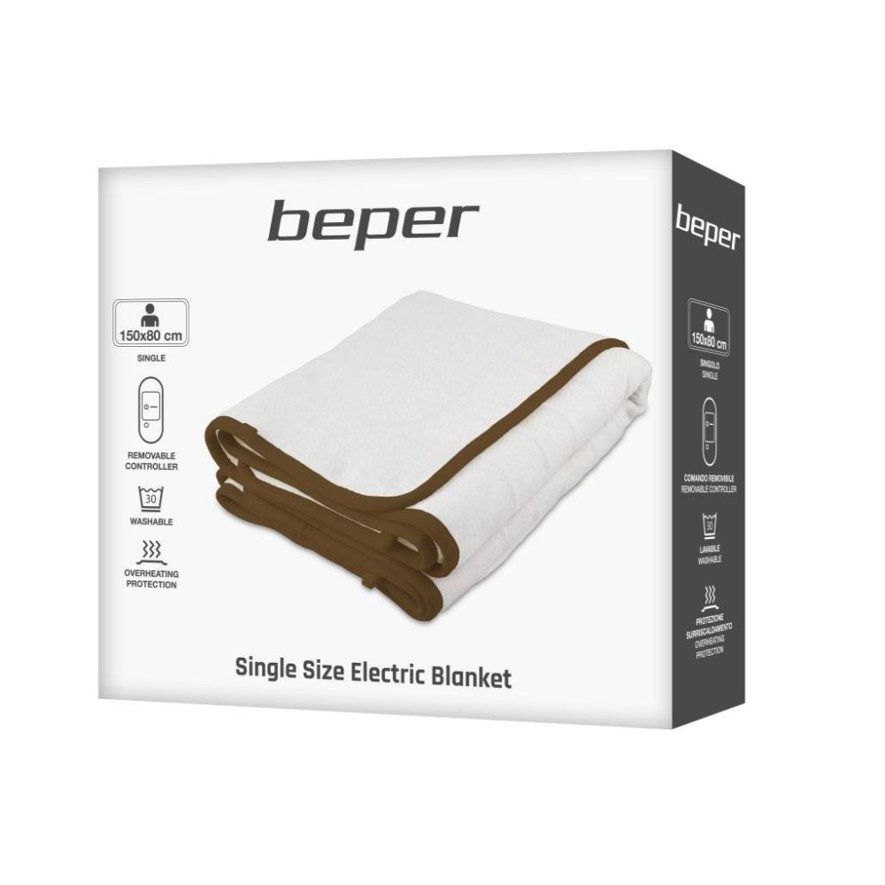 Beper Single Size Electril Blanket,60W P203TFO100