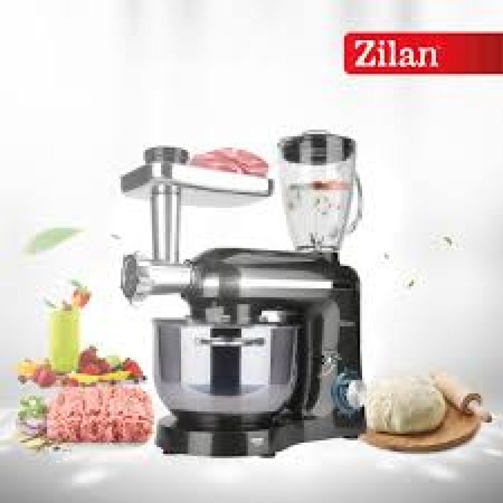 Zilan Multifunctional Stand Mixer With Blender And Mincer 5.5L Bowl, 1.5L Blender, 1400W, Black, ZLN1772, a versatile kitchen appliance designed to simplify your cooking and baking tasks.