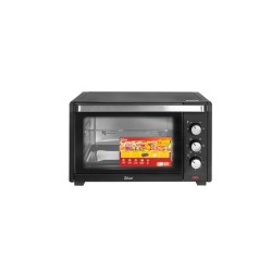 Zilan Electric Oven Rozerin 45L, Thermostat, Timer, Double Glass, Convenction, Lamp, Rottiserie, 2000W, Black, ZLN1024, a powerful and multifunctional kitchen appliance 